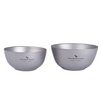 Tazón de titanio para acampar al aire libre, senderismo 250ml 350ml