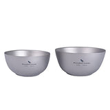 Tazón de titanio para acampar al aire libre, senderismo 250ml 350ml