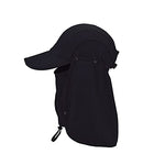 Boundless Voyage Hombres Mujeres Sombrero Al Aire Libre Mascarilla Ajustable Extraíble Camping Senderismo Pesca UPF 50+ Verano Protección UV Selva Cap