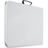Kesser® Mesa Plegable de plástico 183 x 76 cm Mesa de Camping Mesa de Fiesta Mesa Plegable Mesa de jardín para jardín, terraza y balcón Plegable 6 Personas Incluye asa, Blanco