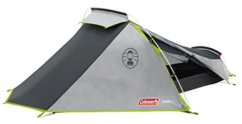 Coleman Cobra compacta Ultraligera para 2 Personas, 100% Impermeable, Cosida en el Suelo, Tienda de campaña con Postes de Aluminio, Lanzamiento rápido, Unisex Adulto, Gris, Talla única