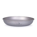 Boundless Voyage Ultralight Titanium Pan Dish Plate con Bolsa de Malla de Transporte Vajilla de Titanio al Aire Libre y Utensilios Kit de desorden para Mochila de Camping Ti13137B