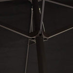Outsunny Sombrilla Doble Parasol Grande 4.6x2.7m Sombrilla Jardín Patio con Manivela Manual Resistente al Agua y Protección Solar UV para Terraza Playa Piscina Negro