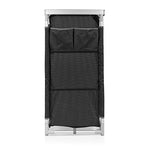 CAMPART Travel CU-0719 Armario de Camping Nice, Tres Compartimentos, Estructura de Aluminio, 97 cm de Altura, Unisex, Gris