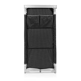 CAMPART Travel CU-0719 Armario de Camping Nice, Tres Compartimentos, Estructura de Aluminio, 97 cm de Altura, Unisex, Gris