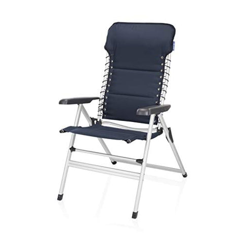 Campart Travel CH-0592 Silla de Camping, Acolchada, Cordón Elástico, Azul Marino