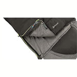 Outwell Contour Midnight Black Saco Dormir crem.Der, Unisex Adulto, Multicolor, Estándar