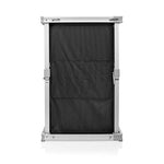 Campart Travel Armario Individual de Camping Bordeaux Cu-0724, Tres Compartimentos, Ingenioso Sistema de Plegado, Gris, 3 layers