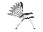 Campart Travel CH-0596 Novara - Juego de 2 sillas de camping ajustables en 7 posiciones, color gris
