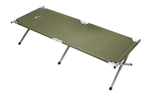 Ferrino ALUMINIMU Camping COT Colchoneta Montañismo, Alpinismo Y Trekking, Adultos Unisex, Verde, 189 x 60 x 40 cm
