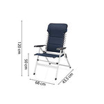 Campart Travel CH-0592 Silla de Camping, Acolchada, Cordón Elástico, Azul Marino