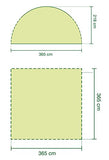 Coleman Carpa Event Shelter, Cenador para Festivales, jardín y Camping, construcción Robusta de mástiles, Gazebo con protección Solar SPF 50+