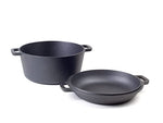 Hanseküche Olla de hierro fundido ya quemada con diámetro de 26 cm