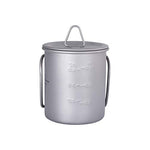 Boundless Voyage Camping Cookware Ti15141A - Olla de titanio con tapa plegable (200 ml), diseño ultraligero