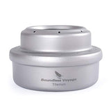 Boundless Voyage Estufa de Alcohol Titanium Spirit Camping Mini Spirit Cooker Quemador de Alcohol para Picnic Mochilero Senderismo