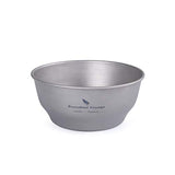 Boundless Voyage Plato de titanio con bolsa de malla de transporte al aire libre de titanio para platos y utensilios, kit de desorden de titanio de una sola pared para mochila de camping Ti15163B