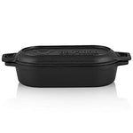 BBQ-Toro Olla de Hierro Fundido con Tapa y Asas | 1 litro | 29 x 12,5 x 5,5 cm | Curada