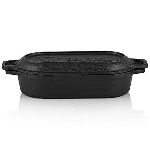 BBQ-Toro Olla de Hierro Fundido con Tapa y Asas, 1 litro