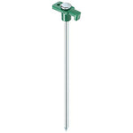 com-four® 48x Clavijas de Acero para Carpa - Clavijas largas y duraderas con Montaje de plástico para Acampar y en Exteriores - Ideal para terrenos Normales y Duros