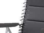 Campart Travel CH-0596 Novara - Juego de 2 sillas de camping ajustables en 7 posiciones, color gris