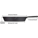Overmont Pre-sazonado Sartén de Hierro Fundido, diámetro 24 cm