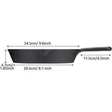 Overmont Pre-sazonado Sartén de Hierro Fundido, diámetro 24 cm