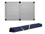 CAMPART TRAVEL Camping Set - Mesa de Camping Plegable de Aluminio, Altura Regulable, con Dos sillas Plegables, fácil y fácil de Guardar.