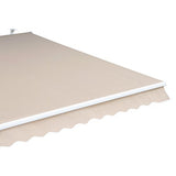 Outsunny Toldo Manual Plegable de Aluminio 295x250cm Ángulo Ajustable Manivela para Exterior Balcón Jardín Terraza