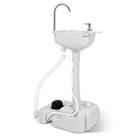 YITAHOME Estación de lavado de manos portátil para fregadero con soporte de lavabo de 17 L, ruedas enrollables, dispensador de jabón, toallero, para exteriores, viajes, jardín, lugar de trabajo