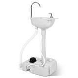 YITAHOME Estación de lavado de manos portátil para fregadero con soporte de lavabo de 17 L, ruedas enrollables, dispensador de jabón, toallero, para exteriores, viajes, jardín, lugar de trabajo