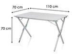 Set Luxe Camping – Grande Table de Camping en Aluminium avec Confort Chaises léger & Pliable – Facile à Ranger.