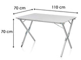 CAMPART TRAVEL Camping Set - Mesa de Camping Plegable de Aluminio, Altura Regulable, con Dos sillas Plegables, fácil y fácil de Guardar.