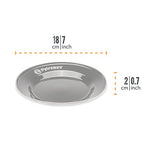 Petromax Juego de 2 platos esmaltados (18 cm), color negro