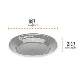 Petromax Juego de 2 platos esmaltados (18 cm), color negro