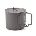 TOAKS Taza/Olla Portátil Ultraligera de Titanio para Acampar (375ml con Tapa[CUP-375-C])