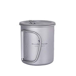 Boundless Voyage Camping Cookware Ti15141A - Olla de titanio con tapa plegable (200 ml), diseño ultraligero