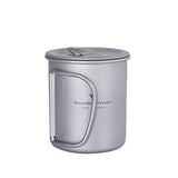 Boundless Voyage Camping Cookware Ti15141A - Olla de titanio con tapa plegable (200 ml), diseño ultraligero