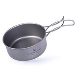 Boundless Titanium Pot Bowl con empuñadura Plegable Juego de vajilla de Cocina de Picnic para Acampar al Aire Libre