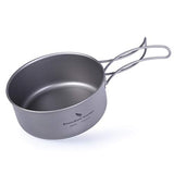 Boundless Titanium Pot Bowl con empuñadura Plegable Juego de vajilla de Cocina de Picnic para Acampar al Aire Libre