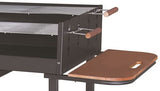 Tarrington House Carro de carbón XL para barbacoa Bratislava Deluxe, Barbacoa de carbón, madera de pino con certificación FSC, con ruedas, altura regulable, negro