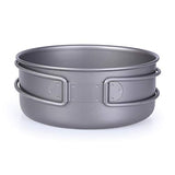 Boundless Titanium Pot Bowl con empuñadura Plegable Juego de vajilla de Cocina de Picnic para Acampar al Aire Libre