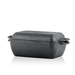 BBQ-Toro Molde para Pan | 2 en 1 - Olla + Sartén Rectangular de Hierro Fundido para Horno | 4,5 litros