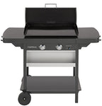 Campingaz Plancha de Gas EX, 2 Quemadores de Acero, 7.5 kW de Potencia, Carrito y 2 Mesas Plegables, Plancha Grande Antiadherente