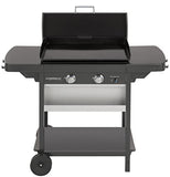 Campingaz Plancha de Gas EX, 2 Quemadores de Acero, 7.5 kW de Potencia, Carrito y 2 Mesas Plegables, Plancha Grande Antiadherente