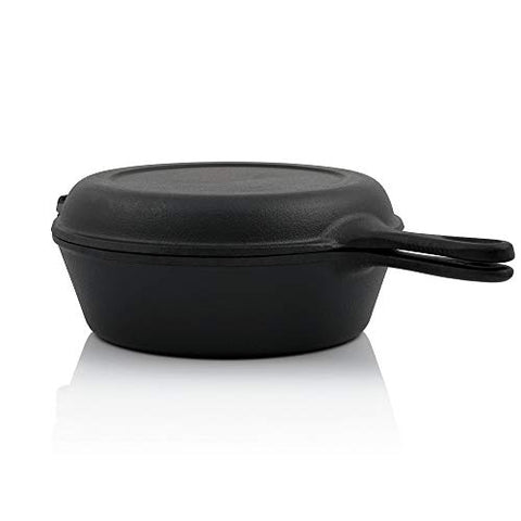 BBQ-TORO Olla de Hierro Fundido con Tapa y Mango | 4,4 litros