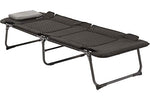 Outwell Pardelas M Camping Lounger 3 Pata(s) Negro - Silla de Camping (Negro, Poliéster, Acero, 6,6 kg, 650 mm, 1850 mm)