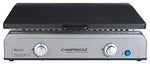 CAMPINGAZ Blue Flame LX - Barbacoa de Gas con Placa esmaltada y 2 quemadores de Acero, Parrilla de Mesa con tecnología BlueFlame para Parrilla mediterránea a la Plancha, Gris