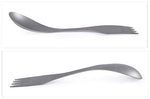 Boundless Voyage Titanio 3 en 1 Cuchara Tenedor Cuchillo Spork Cubiertos Cubiertos Cubiertos 1.2 mm Espesar Utensilios de Titanio Profesionales