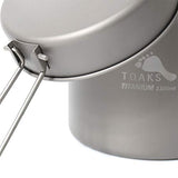 Batería de cocina de Toaks para camping, senderismo, pícnic y exteriores, juego con sopera, cazuela y sartén, 1100ml