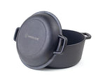 Hanseküche Olla de hierro fundido ya quemada con diámetro de 26 cm
